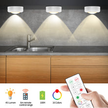 Load image into Gallery viewer, 16 Colors Mini LED Battery Powered Wireless Stick Tap Touch Lamp Stick-on Push Light Wall Staircase Rack Cabinet Kitchen Car Lamp
