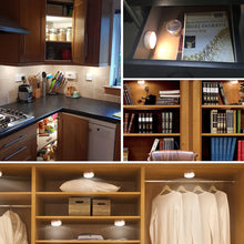 Load image into Gallery viewer, 16 Colors Mini LED Battery Powered Wireless Stick Tap Touch Lamp Stick-on Push Light Wall Staircase Rack Cabinet Kitchen Car Lamp
