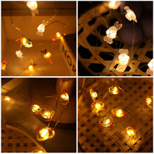 Load image into Gallery viewer, 2M/3M Fairy Easter Bunny Shaped Chick Lights Copper Wire Battery Powered Indoor Led Rope Night Light Home Holiday Window Decoration Party Supplies
