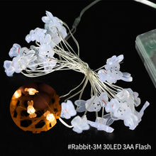 Load image into Gallery viewer, 2M/3M Fairy Easter Bunny Shaped Chick Lights Copper Wire Battery Powered Indoor Led Rope Night Light Home Holiday Window Decoration Party Supplies
