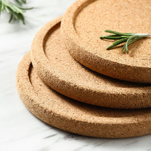 Load image into Gallery viewer, 1PCS Round Shape Dia 10cm Plain Natural Cork Coasters Wine Drink Coffee Tea Cup Mats Table Pad For Home Office Kitchen
