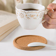 Load image into Gallery viewer, 1PCS Round Shape Dia 10cm Plain Natural Cork Coasters Wine Drink Coffee Tea Cup Mats Table Pad For Home Office Kitchen
