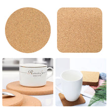 Load image into Gallery viewer, 1PCS Round Shape Plain Natural Cork Coasters Wine Drink Coffee Tea Cup Mats Table Pad For Home Office Kitchen
