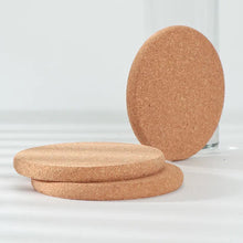 Load image into Gallery viewer, 1PCS Round Shape Plain Natural Cork Coasters Wine Drink Coffee Tea Cup Mats Table Pad For Home Office Kitchen

