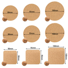 Load image into Gallery viewer, 1PCS Round Shape Plain Natural Cork Coasters Wine Drink Coffee Tea Cup Mats Table Pad For Home Office Kitchen
