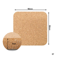 Load image into Gallery viewer, 1PCS Round Shape Plain Natural Cork Coasters Wine Drink Coffee Tea Cup Mats Table Pad For Home Office Kitchen
