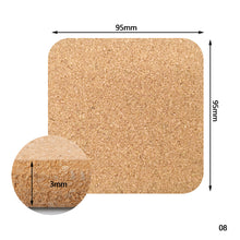 Load image into Gallery viewer, 1PCS Round Shape Plain Natural Cork Coasters Wine Drink Coffee Tea Cup Mats Table Pad For Home Office Kitchen
