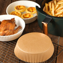 Load image into Gallery viewer, 10/20/50/100pcs 24cm Air Fryer Disposable Round Baking Papers Air Fryer Liners Non-Stick Steamer Oil Paper Liners Kitchen Accessories
