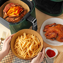 Load image into Gallery viewer, 10/20/50/100pcs 24cm Air Fryer Disposable Round Baking Papers Air Fryer Liners Non-Stick Steamer Oil Paper Liners Kitchen Accessories
