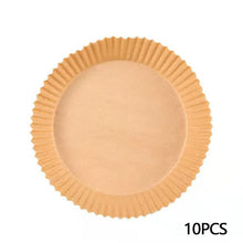 Load image into Gallery viewer, 10/20/50/100pcs 24cm Air Fryer Disposable Round Baking Papers Air Fryer Liners Non-Stick Steamer Oil Paper Liners Kitchen Accessories
