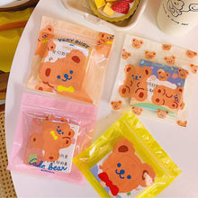 Load image into Gallery viewer, Korean Waterproof Creative Cute Bear Cookie Ziplock BagSnacks Sealed Bag Dustproof Durable Storage Bag Sealing Bag
