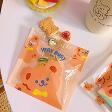 Load image into Gallery viewer, Korean Waterproof Creative Cute Bear Cookie Ziplock BagSnacks Sealed Bag Dustproof Durable Storage Bag Sealing Bag
