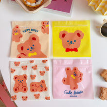 Load image into Gallery viewer, Korean Waterproof Creative Cute Bear Cookie Ziplock BagSnacks Sealed Bag Dustproof Durable Storage Bag Sealing Bag
