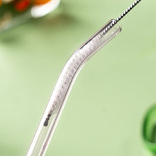 Load image into Gallery viewer, Reusable Transparent Glass Straws Multi-Color Glass Eco Friendly Heat-resistant High Borosilicate Straw Drinking Straws for Juice Milk Coffee Bar Drinks
