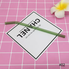 Load image into Gallery viewer, Reusable Transparent Glass Straws Multi-Color Glass Eco Friendly Heat-resistant High Borosilicate Straw Drinking Straws for Juice Milk Coffee Bar Drinks
