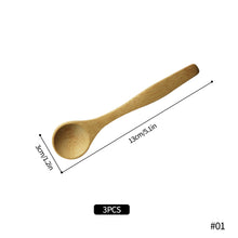 Load image into Gallery viewer, 3Pcs Natural Wooden Mini Ice Cream Spoon Dessert Scoop Baby Spoon Tableware Kitchen Coffee Accessories Tools
