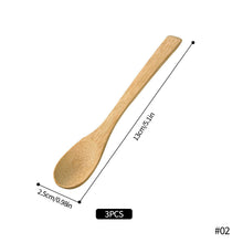 Load image into Gallery viewer, 3Pcs Natural Wooden Mini Ice Cream Spoon Dessert Scoop Baby Spoon Tableware Kitchen Coffee Accessories Tools
