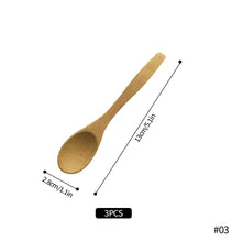 Load image into Gallery viewer, 3Pcs Natural Wooden Mini Ice Cream Spoon Dessert Scoop Baby Spoon Tableware Kitchen Coffee Accessories Tools
