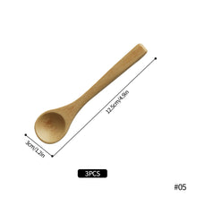 Load image into Gallery viewer, 3Pcs Natural Wooden Mini Ice Cream Spoon Dessert Scoop Baby Spoon Tableware Kitchen Coffee Accessories Tools
