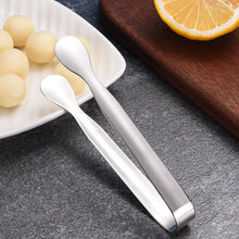 Load image into Gallery viewer, 4.33inch 304 Stainless Steel Ice Cube Clip Ice Tong Bread Food BBQ Clip Barbecue Clip Ice Clamp Tool Bar Kitchen Accessories
