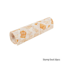 Load image into Gallery viewer, 10/50Pcs Wax Paper Food Grade Grease Paper Food Wrappers Wrapping Paper Oil-proof Baking Paper For Bread Candy Cake Burger Nougat Fries Oilpaper
