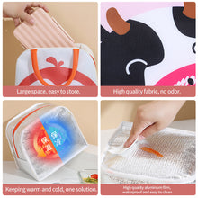 Load image into Gallery viewer, Portable Cartoon Animal Reusable Lunch Bag Lunch Box Insulated Lunch Hangbag Suitable For Adults Children Work Picnics Travel

