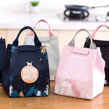 Load image into Gallery viewer, Portable Unicorn Cat Reusable Lunch Bag Lunch Box Insulated Lunch Hangbag Suitable For Adults Children Work Picnics Travel
