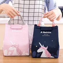 Load image into Gallery viewer, Portable Unicorn Cat Reusable Lunch Bag Lunch Box Insulated Lunch Hangbag Suitable For Adults Children Work Picnics Travel
