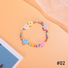 Load image into Gallery viewer, Fashion Soft Pottery Bracelet Rice Bead Bracelet Colorful Gossip Flower Cute Women Girl Beaded Bracelet Jewlery Accessories

