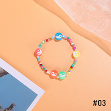 Load image into Gallery viewer, Fashion Soft Pottery Bracelet Rice Bead Bracelet Colorful Gossip Flower Cute Women Girl Beaded Bracelet Jewlery Accessories

