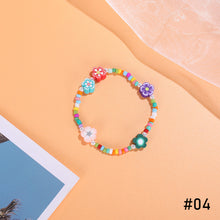 Load image into Gallery viewer, Fashion Soft Pottery Bracelet Rice Bead Bracelet Colorful Gossip Flower Cute Women Girl Beaded Bracelet Jewlery Accessories
