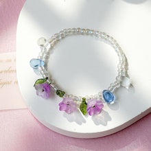 Load image into Gallery viewer, Vintage Flower Fringe Beaded Crystal Bracelet Transparent Rice Beads Women Girl Creative Bracelet Jewelry Accessories

