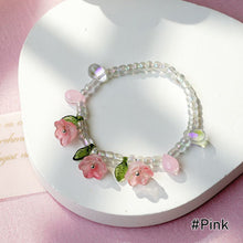 Load image into Gallery viewer, Vintage Flower Fringe Beaded Crystal Bracelet Transparent Rice Beads Women Girl Creative Bracelet Jewelry Accessories
