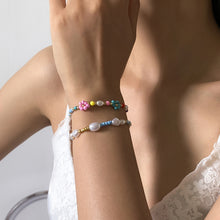 Load image into Gallery viewer, 2pcs Fashion Beaded Bracelet Fresh Sweet Cool Daisy Stretch Braided Bracelet Set Beach Simple Rice Beads Jewelry Women Accessories
