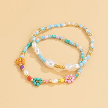Load image into Gallery viewer, 2pcs Fashion Beaded Bracelet Fresh Sweet Cool Daisy Stretch Braided Bracelet Set Beach Simple Rice Beads Jewelry Women Accessories
