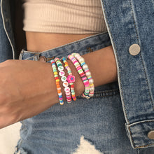 Load image into Gallery viewer, 5pcs/set Personalized Bracelet Set Soft Pottery Alphabet Beaded Color Accessories Beach Holiday Jewelry Summer Women Accessories

