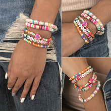 Load image into Gallery viewer, 5pcs/set Personalized Bracelet Set Soft Pottery Alphabet Beaded Color Accessories Beach Holiday Jewelry Summer Women Accessories
