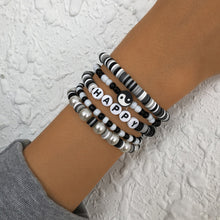 Load image into Gallery viewer, 5pcs/set Personalized Bracelet Set Soft Pottery Alphabet Beaded Color Accessories Beach Holiday Jewelry Summer Women Accessories
