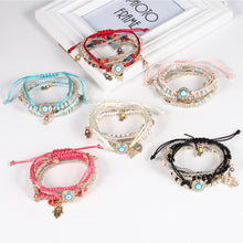 Load image into Gallery viewer, Bohemia Hand Beaded Fashion Eye Beads Temperament Creative Multilayer Rice Beads Knitted Rope Bracelet Women Jewelry

