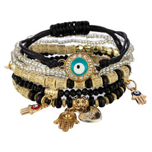 Load image into Gallery viewer, Bohemia Hand Beaded Fashion Eye Beads Temperament Creative Multilayer Rice Beads Knitted Rope Bracelet Women Jewelry
