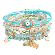 Load image into Gallery viewer, Bohemia Hand Beaded Fashion Eye Beads Temperament Creative Multilayer Rice Beads Knitted Rope Bracelet Women Jewelry
