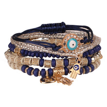 Load image into Gallery viewer, Bohemia Hand Beaded Fashion Eye Beads Temperament Creative Multilayer Rice Beads Knitted Rope Bracelet Women Jewelry
