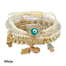 Load image into Gallery viewer, Bohemia Hand Beaded Fashion Eye Beads Temperament Creative Multilayer Rice Beads Knitted Rope Bracelet Women Jewelry
