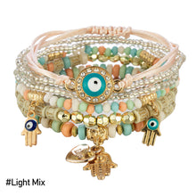Load image into Gallery viewer, Bohemia Hand Beaded Fashion Eye Beads Temperament Creative Multilayer Rice Beads Knitted Rope Bracelet Women Jewelry
