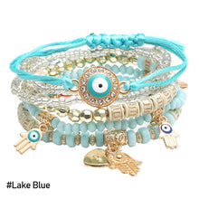 Load image into Gallery viewer, Bohemia Hand Beaded Fashion Eye Beads Temperament Creative Multilayer Rice Beads Knitted Rope Bracelet Women Jewelry
