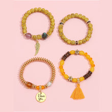 Load image into Gallery viewer, Bohemian Alloy Pendant Multi-layer Pearl Bracelet Glass Temperament Tassel Multi-layer Simulation Crystal Bracelet Women Jewelry
