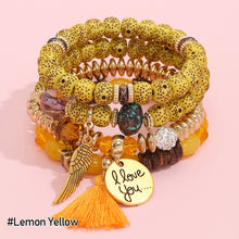 Load image into Gallery viewer, Bohemian Alloy Pendant Multi-layer Pearl Bracelet Glass Temperament Tassel Multi-layer Simulation Crystal Bracelet Women Jewelry
