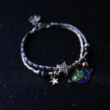 Load image into Gallery viewer, Creative Lovely Planet Bracelet Female Star Moon Student Girlfriends Couple Romantic Bracelet Rope Knitted Women Men Jewelry
