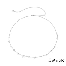 Load image into Gallery viewer, Sexy Rhinestone Thin Chain Waist Chain Women's Simple Beach Bikini Ball Body Chain Summer Female Body Chain Jewelry
