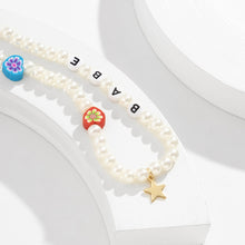 Load image into Gallery viewer, Beach Imitation Pearl Beaded Star-shaped Body Chain Creative Heart-shaped Soft Pottery Color Letter Waist Chain Women Jewelry
